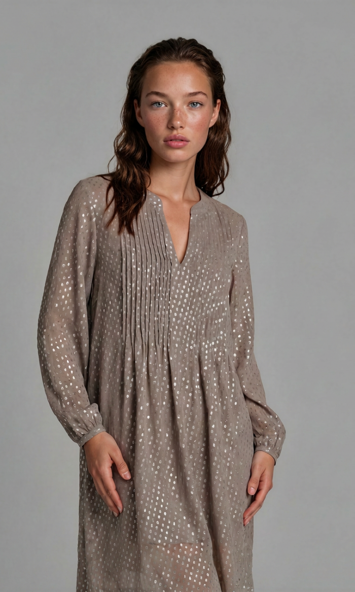 SILVER DOTS DRESS