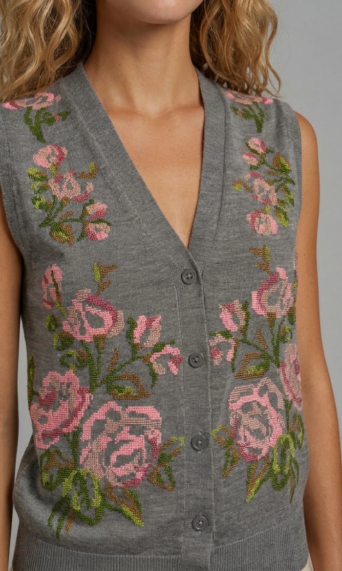 FLORAL PINK VEST