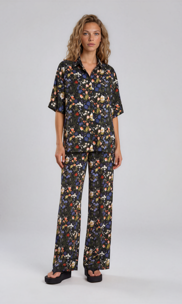 FLOWERS LOOSE PANTS