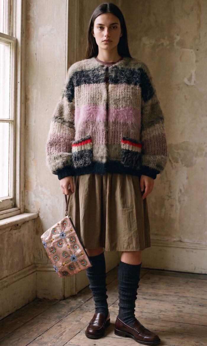 MUSE STRIPED CARDIGAN