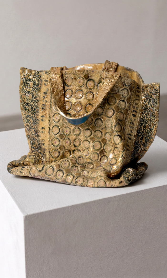 GOLD BAG VASE